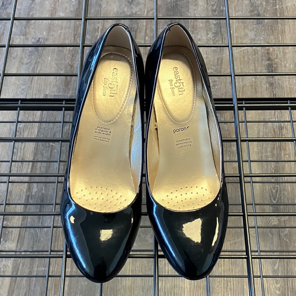 East 5th Women's Glossy Black Heels